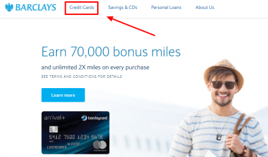 Application for Barclay credit card