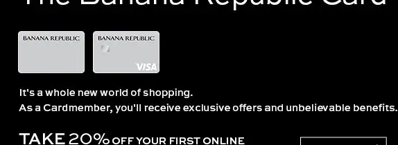 Banana Republic credit card manage