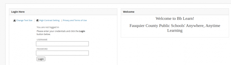 FCPS1 Blackboard Login