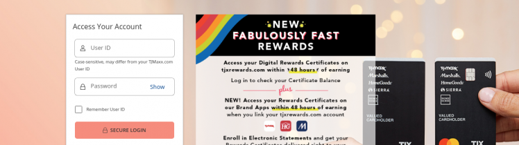 tjmaxx credit card login