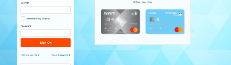 sears credit card login