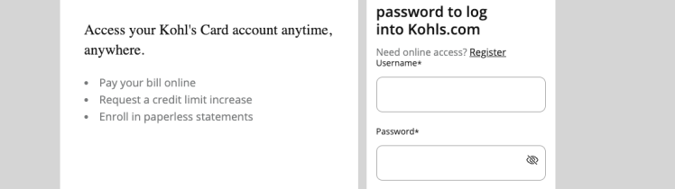 Kohl’s credit card Login guide